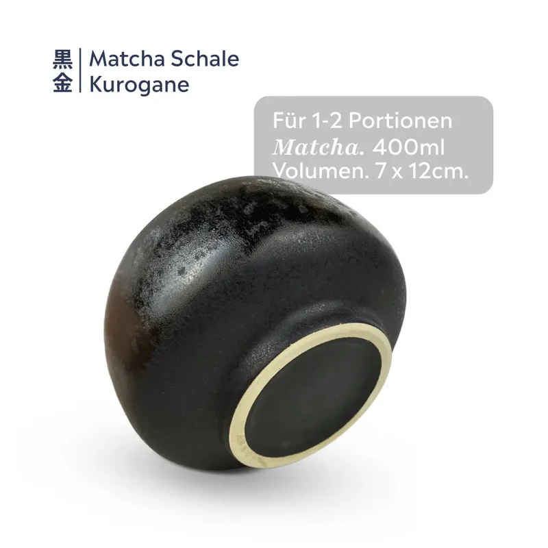 Matcha Schale (Chawan) Kurogane | Schwarz