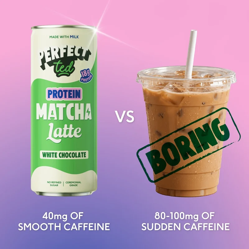 protein matcha latte - white chocolate