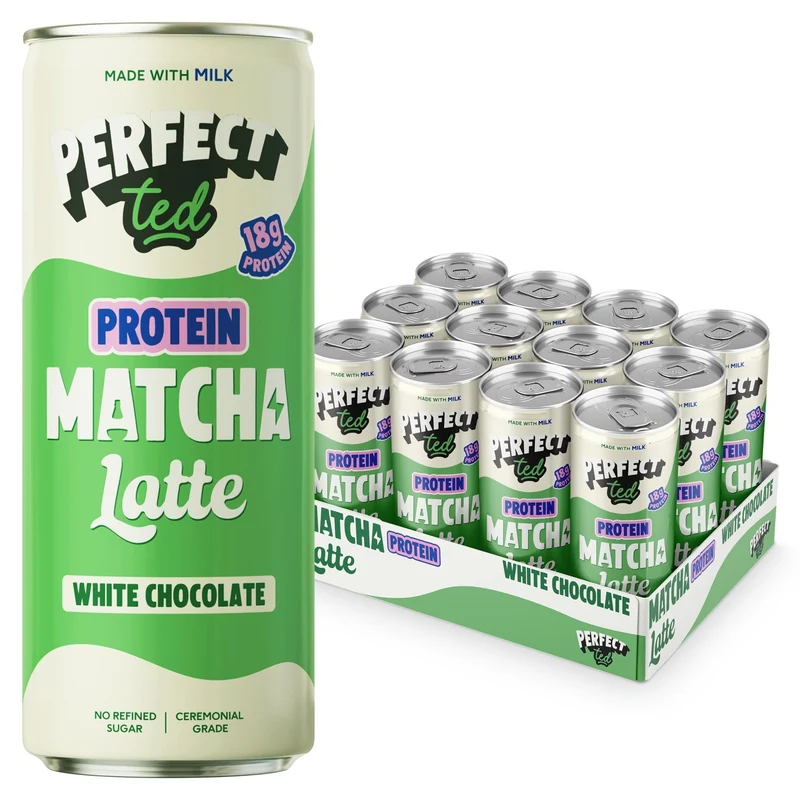 protein matcha latte - white chocolate