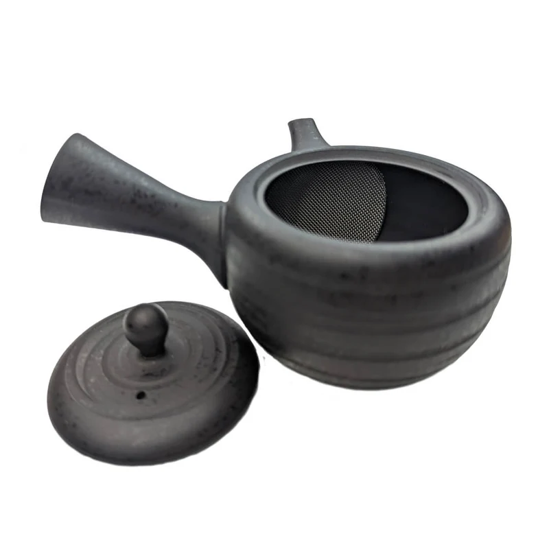 Kyusu Charcoal Black 200ml, Edelstahlsieb