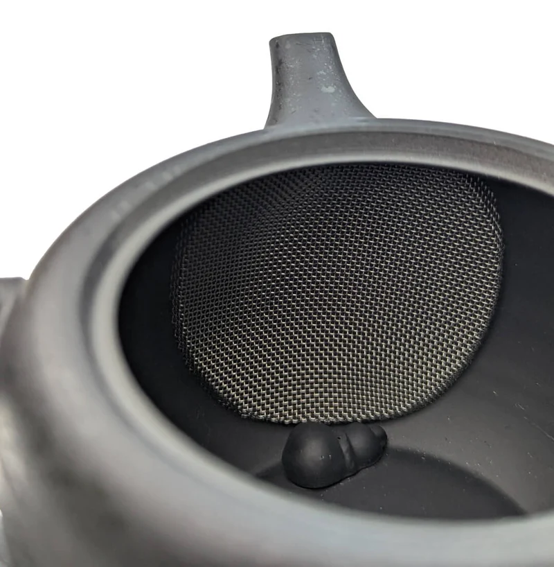 Kyusu Charcoal Black 200ml, Edelstahlsieb