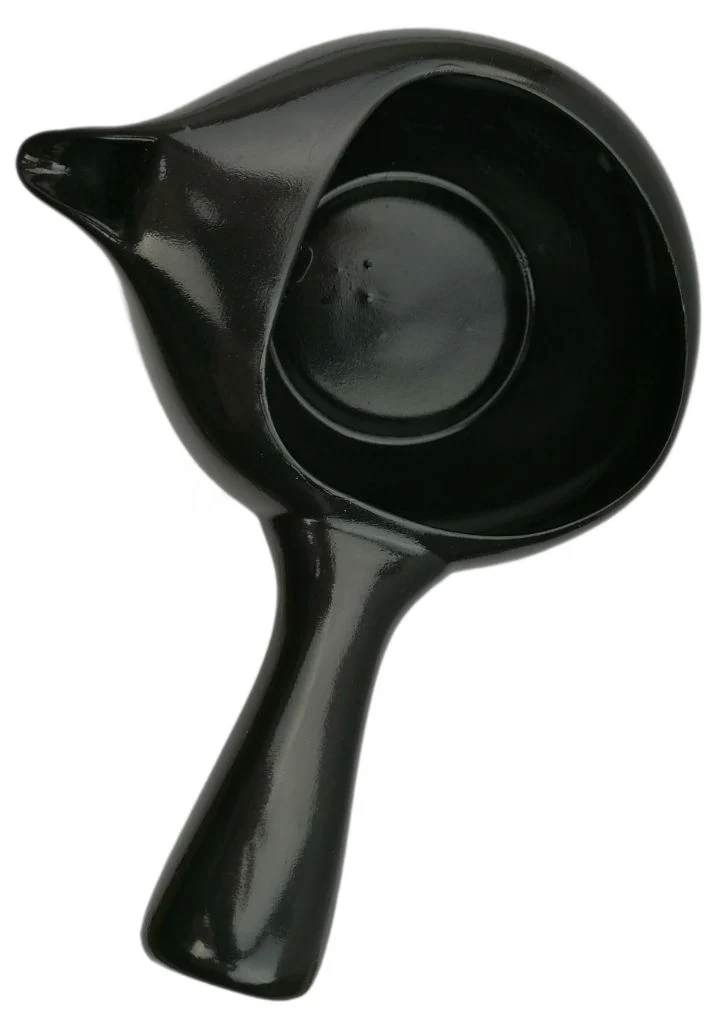 Offene Kyusu 350ml mit Teesieb, schwarz