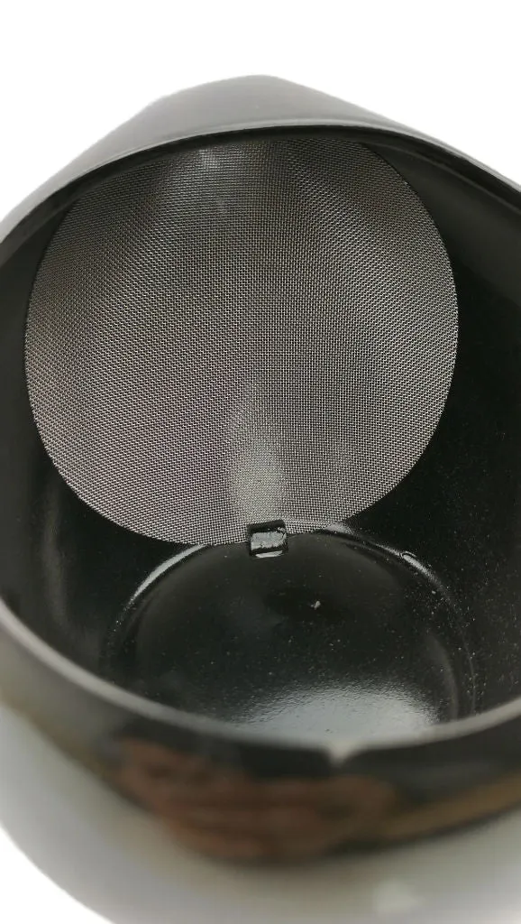 Offene Kyusu 350ml mit Teesieb, schwarz