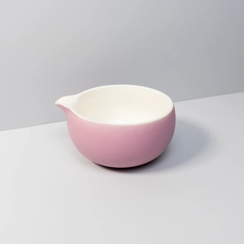 Rose Ceramic Matcha Bowl with Spout