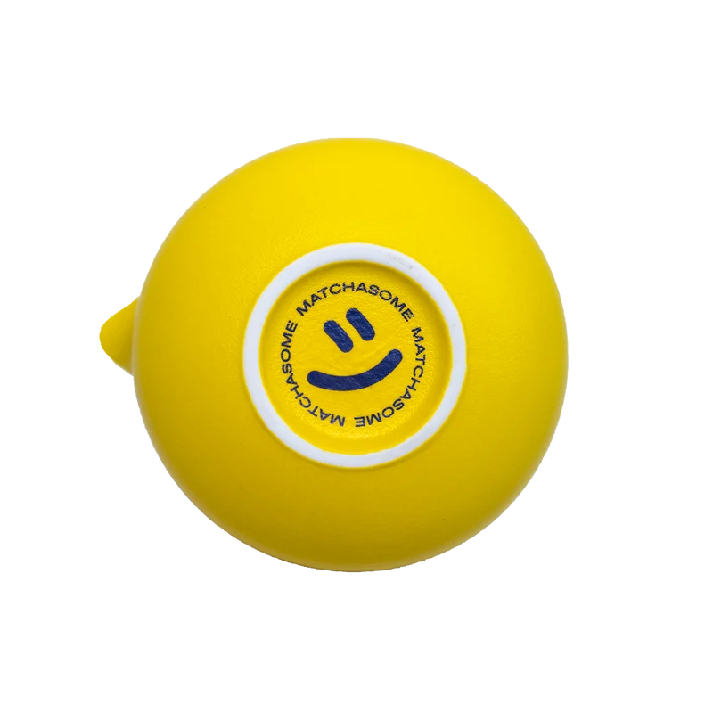 Yellow Ceramic Matcha Bowl with Spout