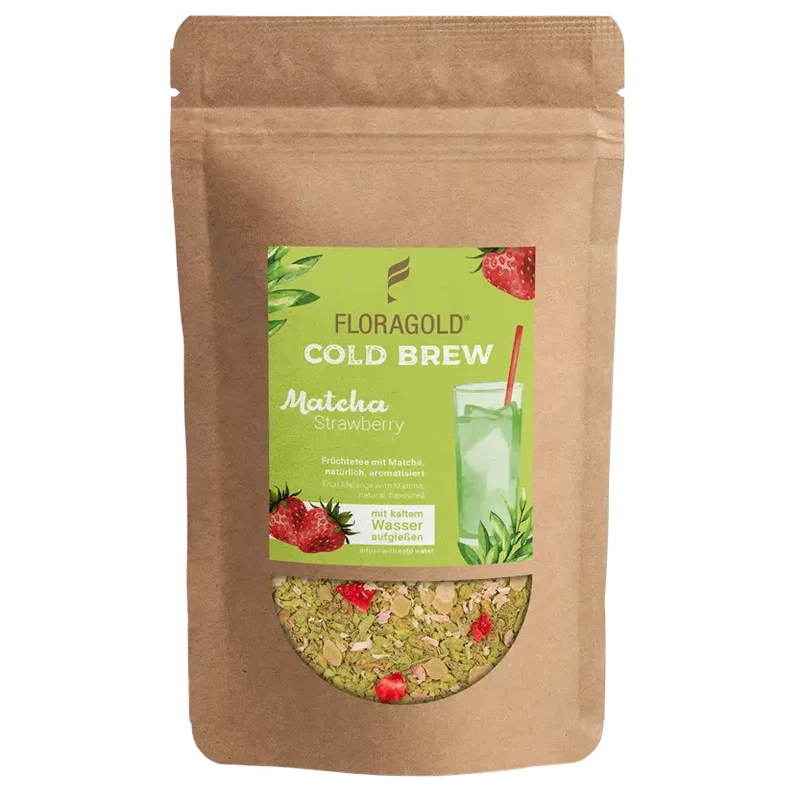 Cold Brew Matcha Strawberry – fruchtiger Matcha-Eistee mit Erdbeere