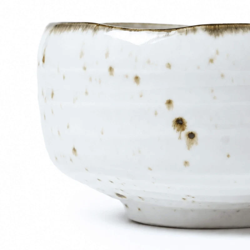 Matcha Schale NARA, Einsteiger-Chawan aus Steinzeug in Kohiki-Technik, Made in Japan