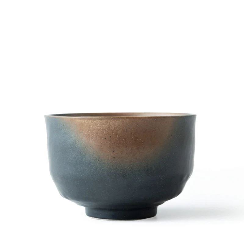 Matcha Schale YŪGURE: kleiner Mini-Chawan in Bizen-Tradition, Made in Japan