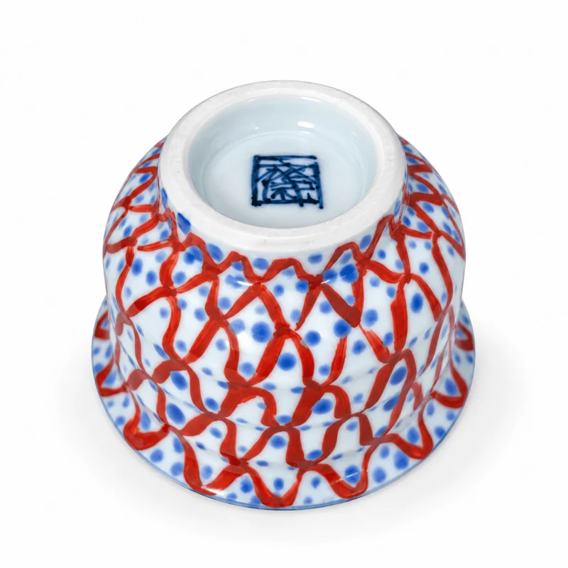 Japanische handgefertigte Aritayaki-Sometsuke-Porzellan-Teetasse