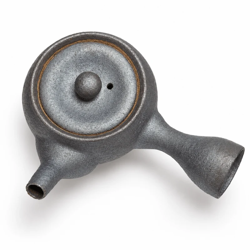 Iron Moon Kyusu – Große japanische handgefertigte Shigaraki-Yaki-Teekanne