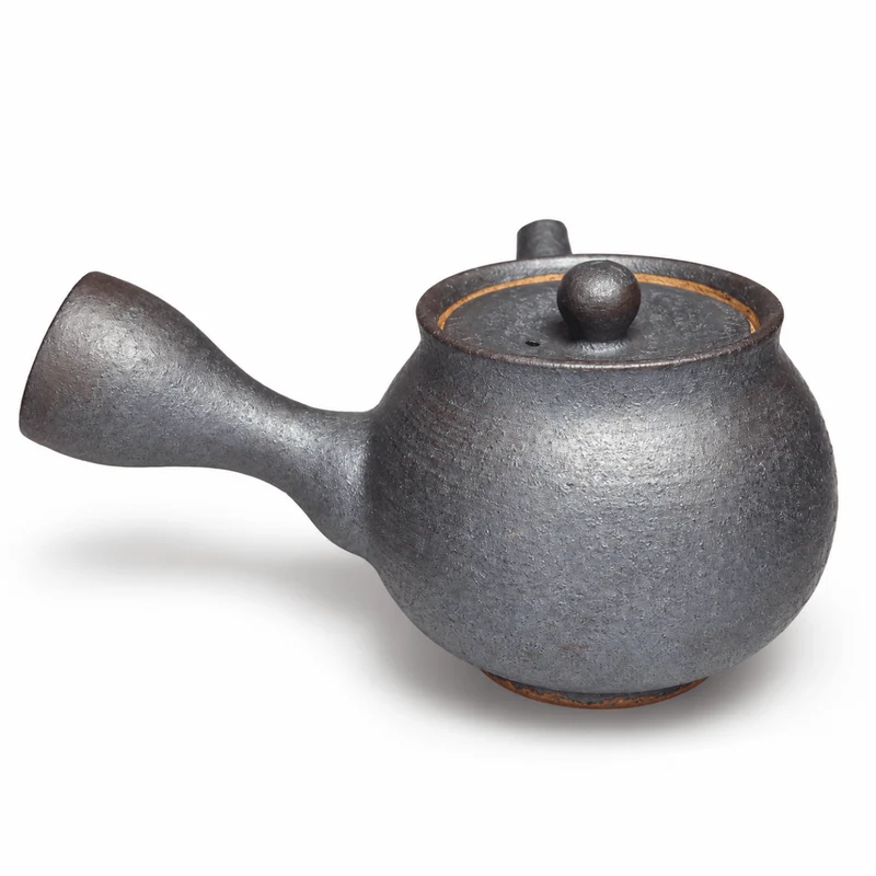 Iron Moon Kyusu – Große japanische handgefertigte Shigaraki-Yaki-Teekanne