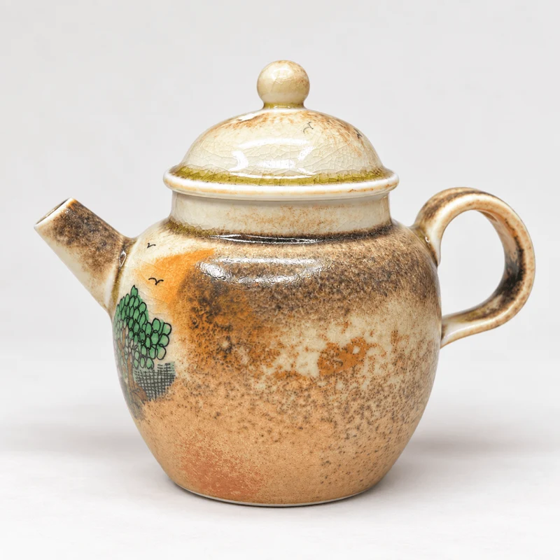Emerald Mountains – Handgefertigte Jingdezhen-Teekanne 130 ml