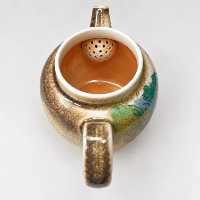Emerald Mountains – Handgefertigte Jingdezhen-Teekanne 130 ml