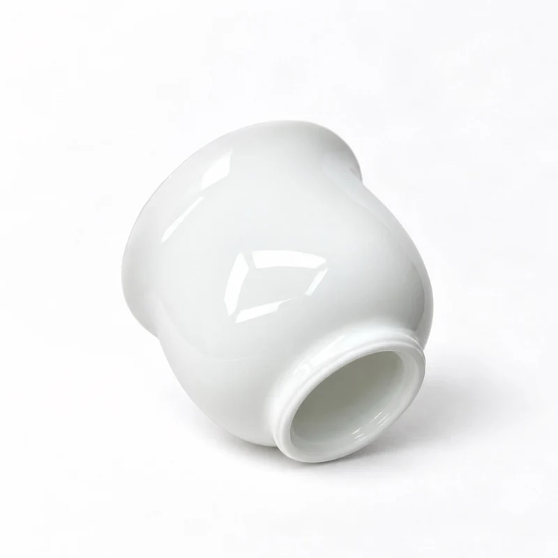 Jingdezhen „Fulu“ handgefertigte weiße Jade-Teetasse 45 ml