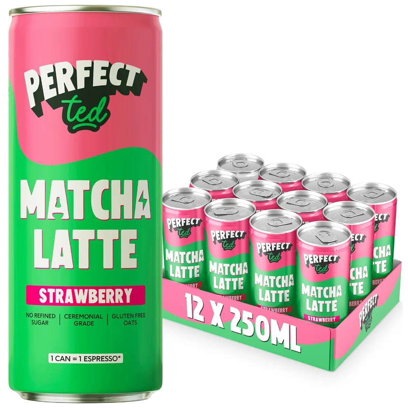 strawberry oat matcha latte