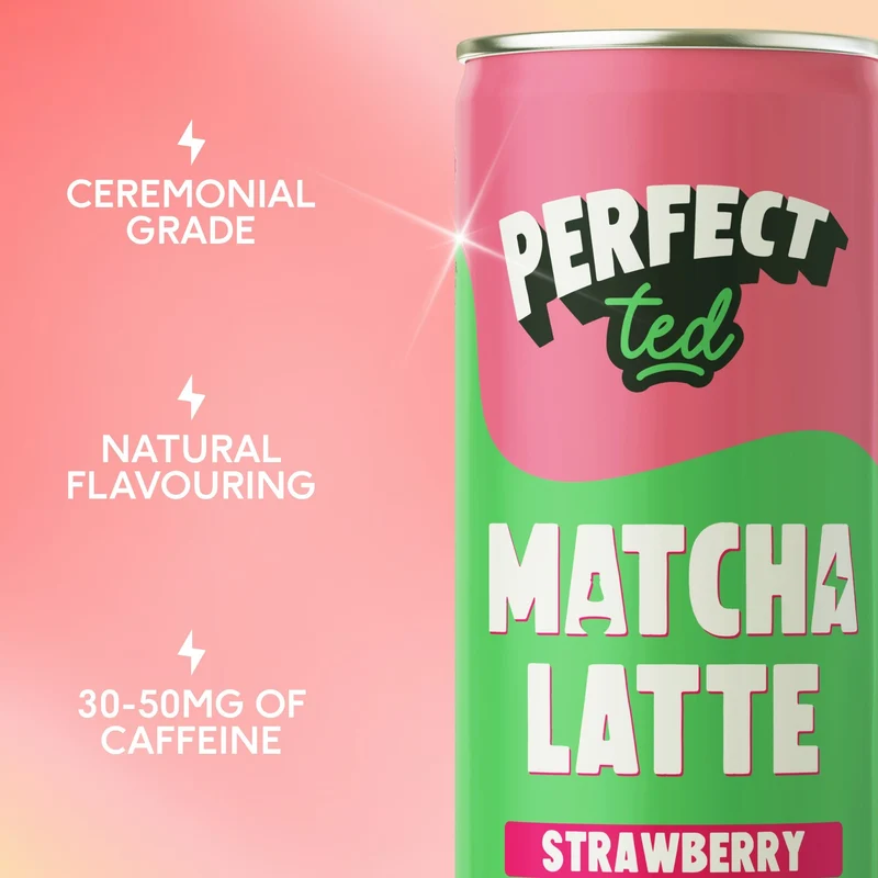 strawberry oat matcha latte