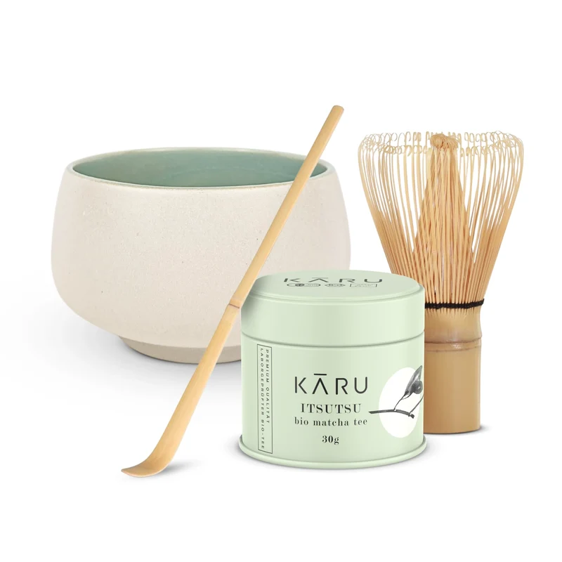 Bio Matcha Set Itsutsu Türkis (Mizuiro)