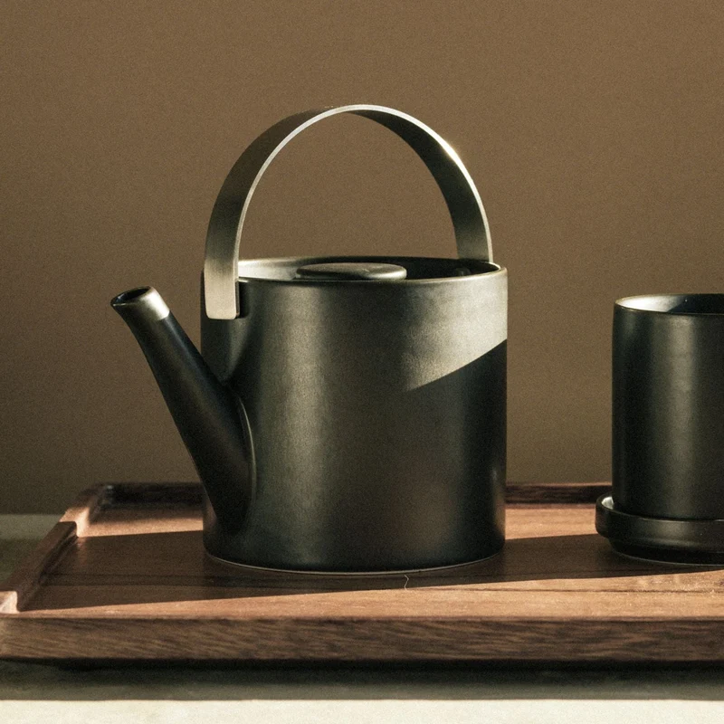 Teekanne mit Sieb Porcelain Teapot graphite