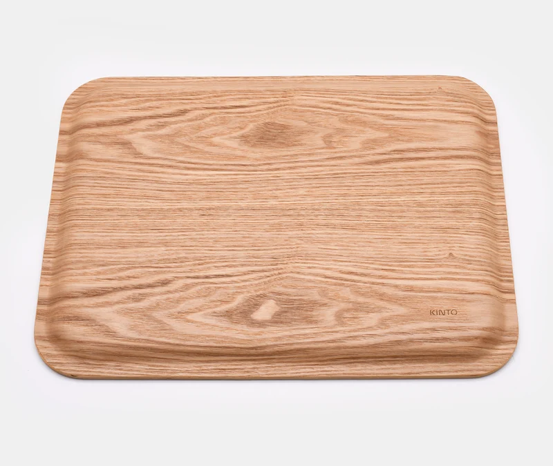 Non-slip Rectangular Wooden Tray - 36x28cm