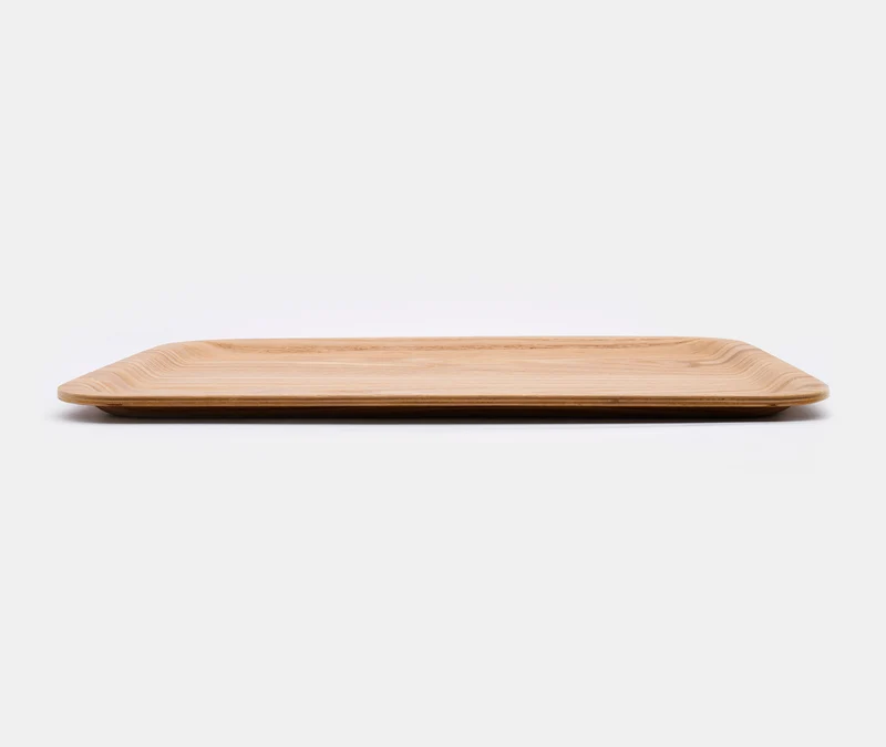 Non-slip Rectangular Wooden Tray - 36x28cm