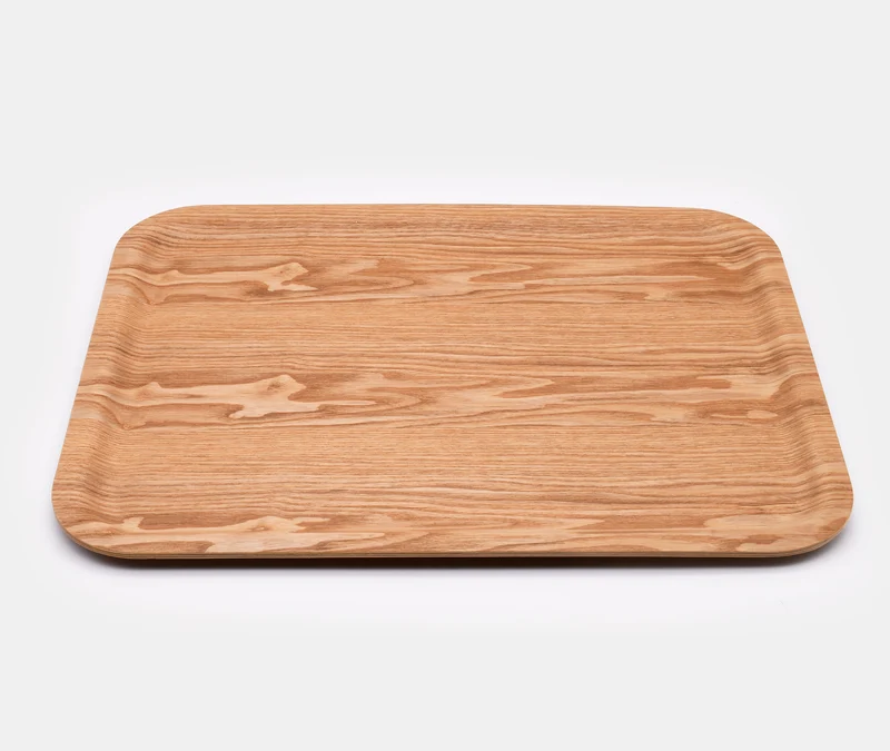 Non-slip Rectangular Wooden Tray - 43x33cm