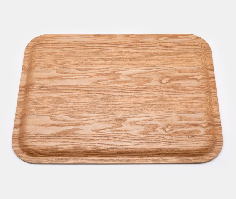 Non-slip Rectangular Wooden Tray - 43x33cm