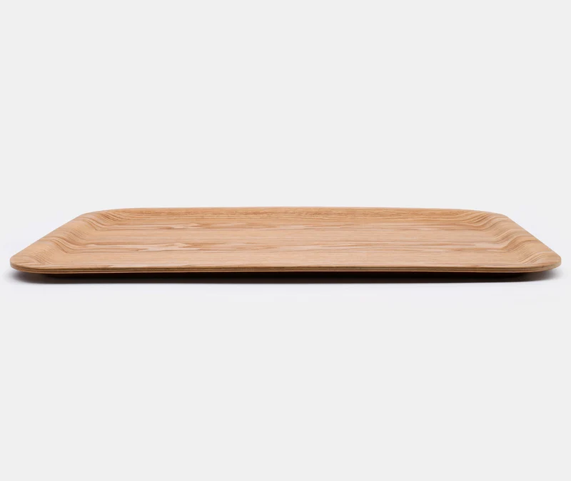 Non-slip Rectangular Wooden Tray - 43x33cm