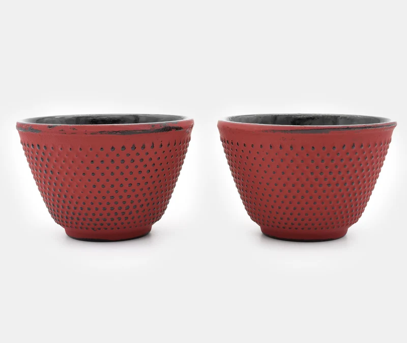 Cast Iron Tea Cup Pair