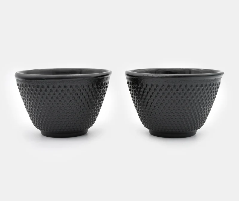 Cast Iron Tea Cup Pair