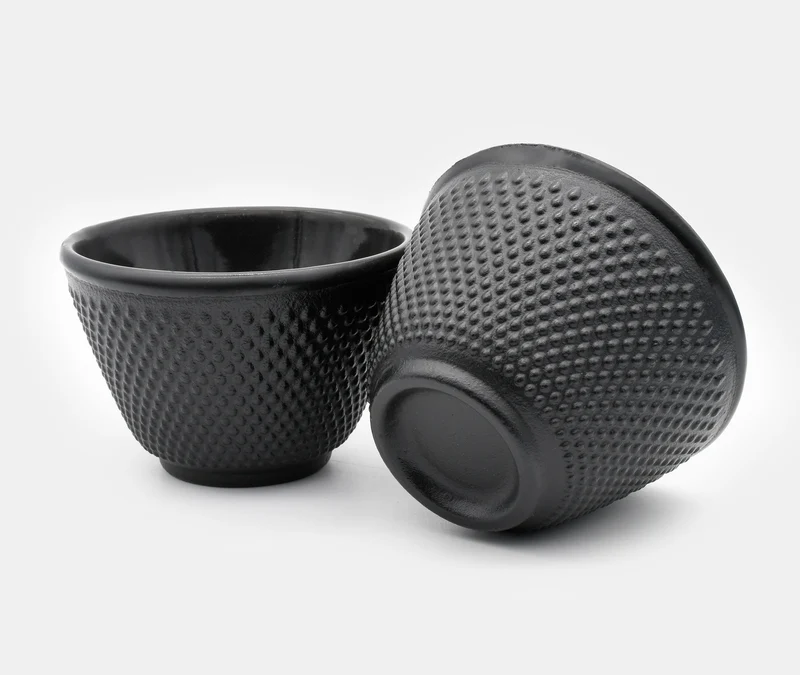 Cast Iron Tea Cup Pair