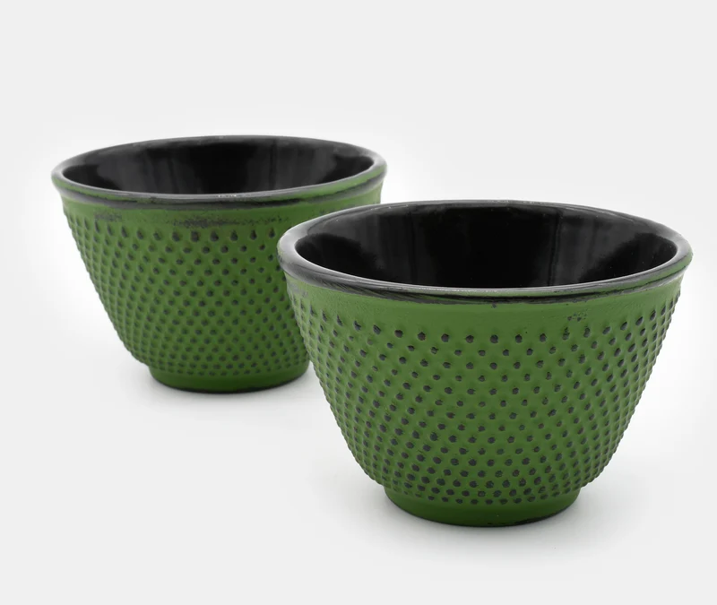 Cast Iron Tea Cup Pair