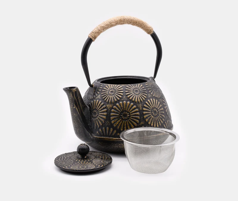 Cast Iron Teapot Chrysanthemum 1.2L