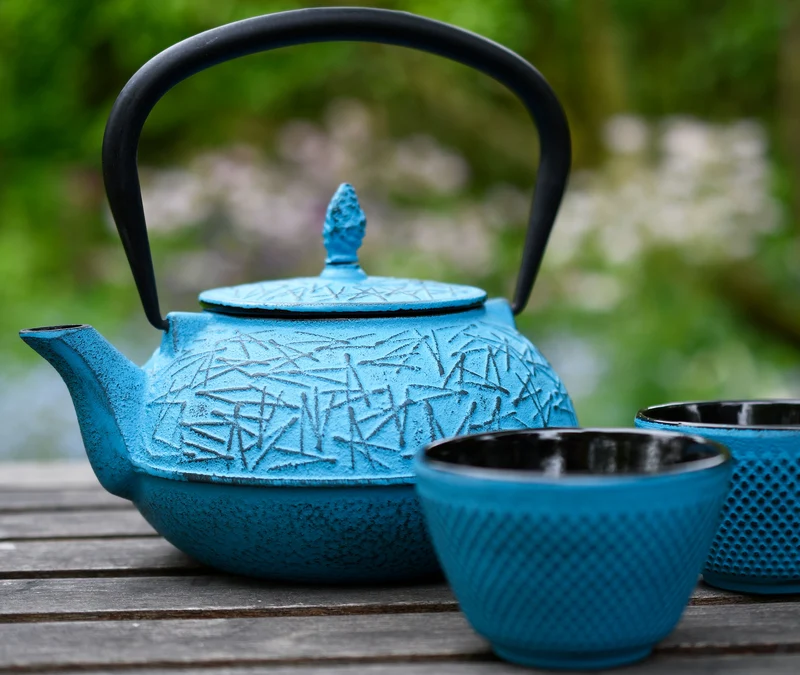 Cast Iron Teapot Pine Needle