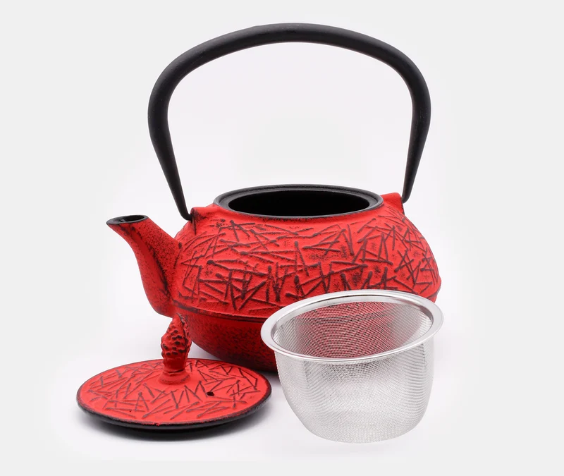 Cast Iron Teapot Pine Needle