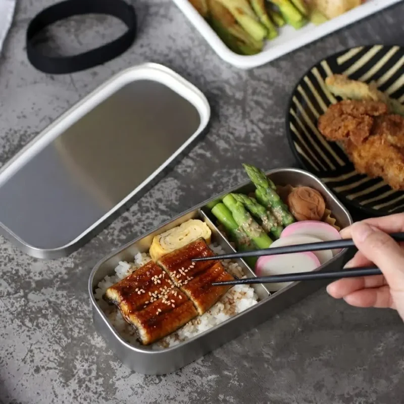 Kobo Aizawa Stainless Steel Deep Rectangular Bento Lunch Box 500ml