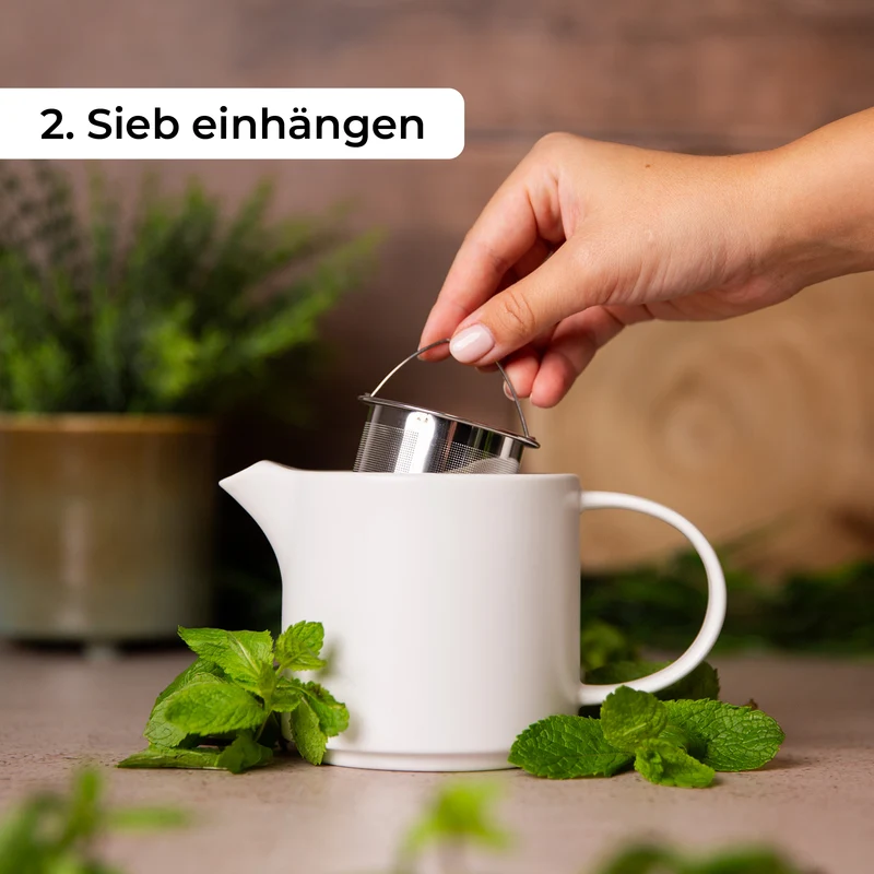 Keramik Teekanne (500ml) mit Tasse (400ml)