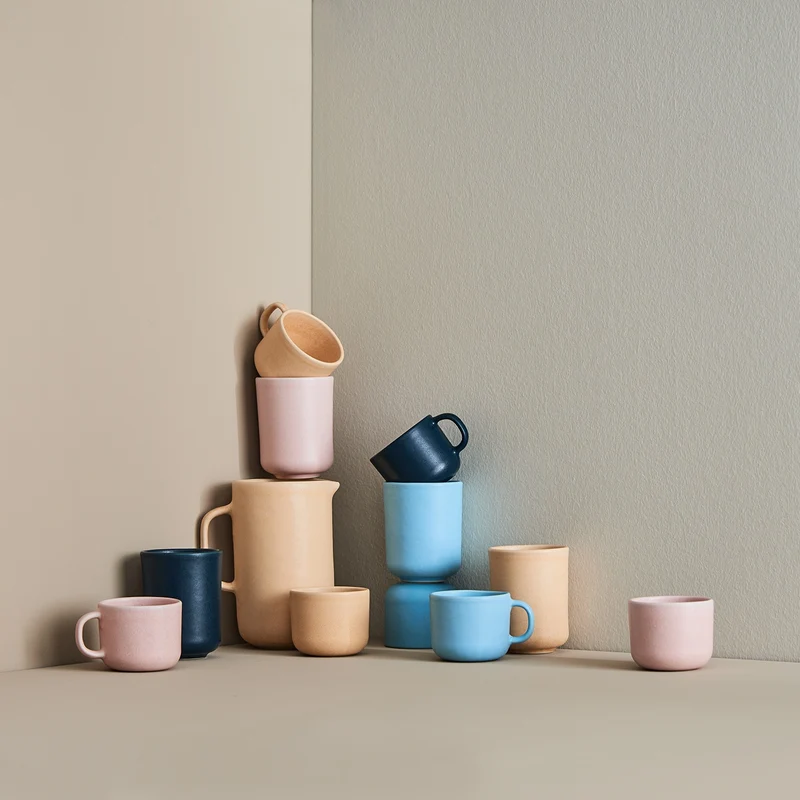 Teetasse handmade Stoneware Cup with Handle Rose