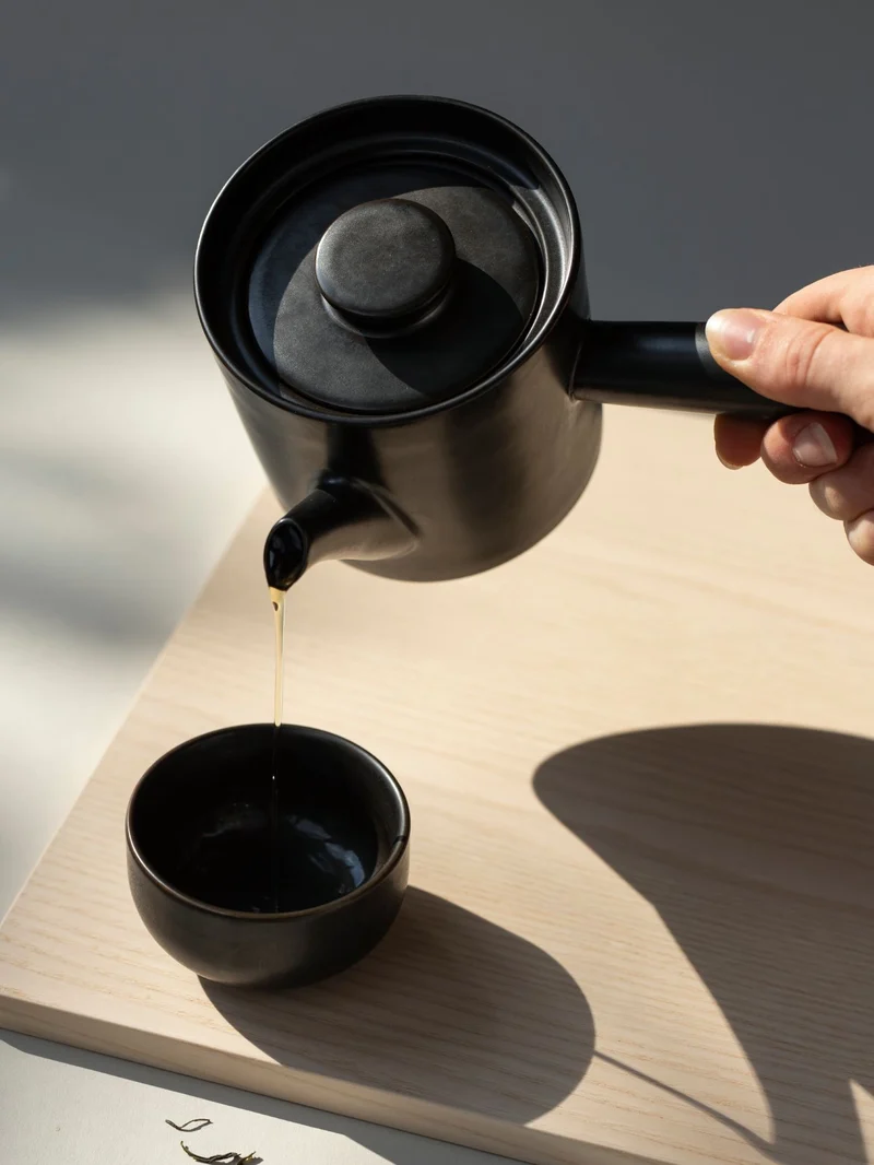Teekanne mit Sieb Kyusu anthracite