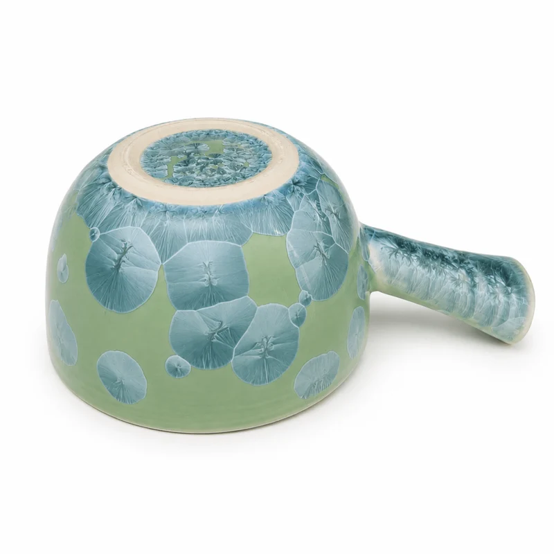 Frost Bloom – Japanische Kyoto-Eiskristallglasur-Teekanne (Kyusu)