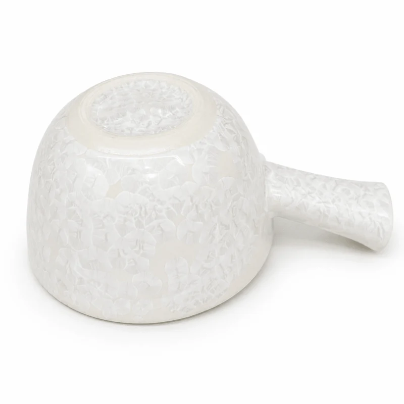 Frost Bloom – Japanische Kyoto-Eiskristallglasur-Teekanne (Kyusu)