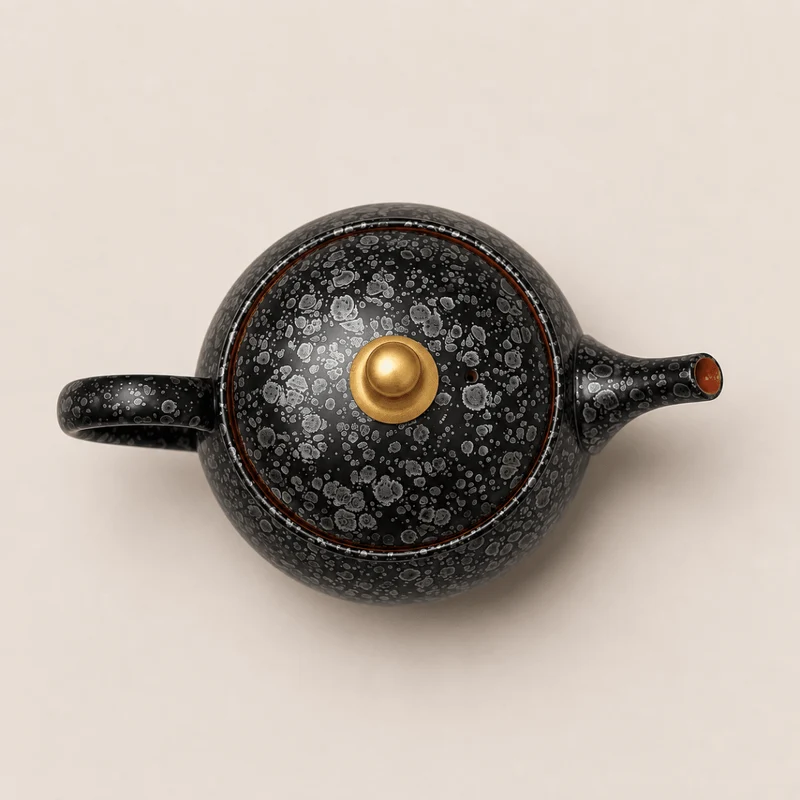 Silver Galaxy - Japanische Meister Shouryu Royal Black Tenmoku Teekanne