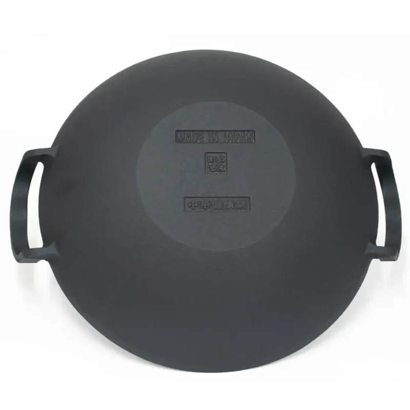 Nambu Cast Iron Wok Two-Handled Pan Induction Compatible 34cm