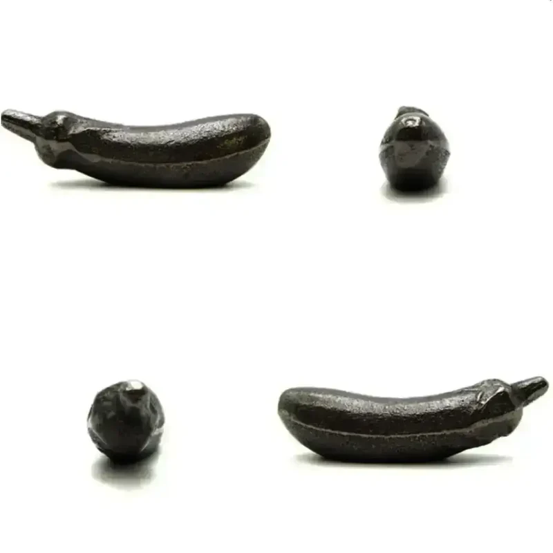 Eggplant Shaped Cast Iron Ball Reusable Iron Supplement for Cooking