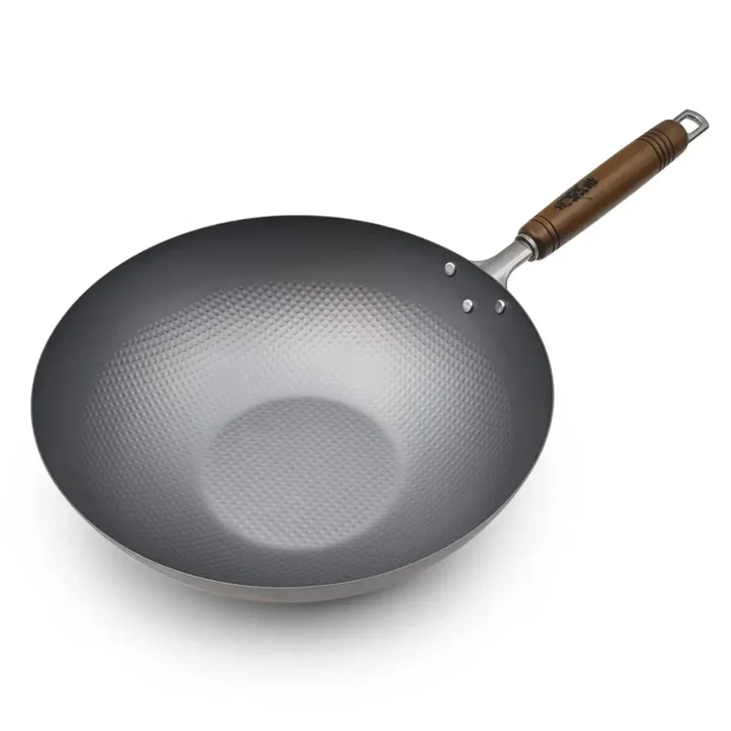 Summit Nitride Embossed Iron Beijing Wok Heavy-Duty Stir Fry Pan 30cm