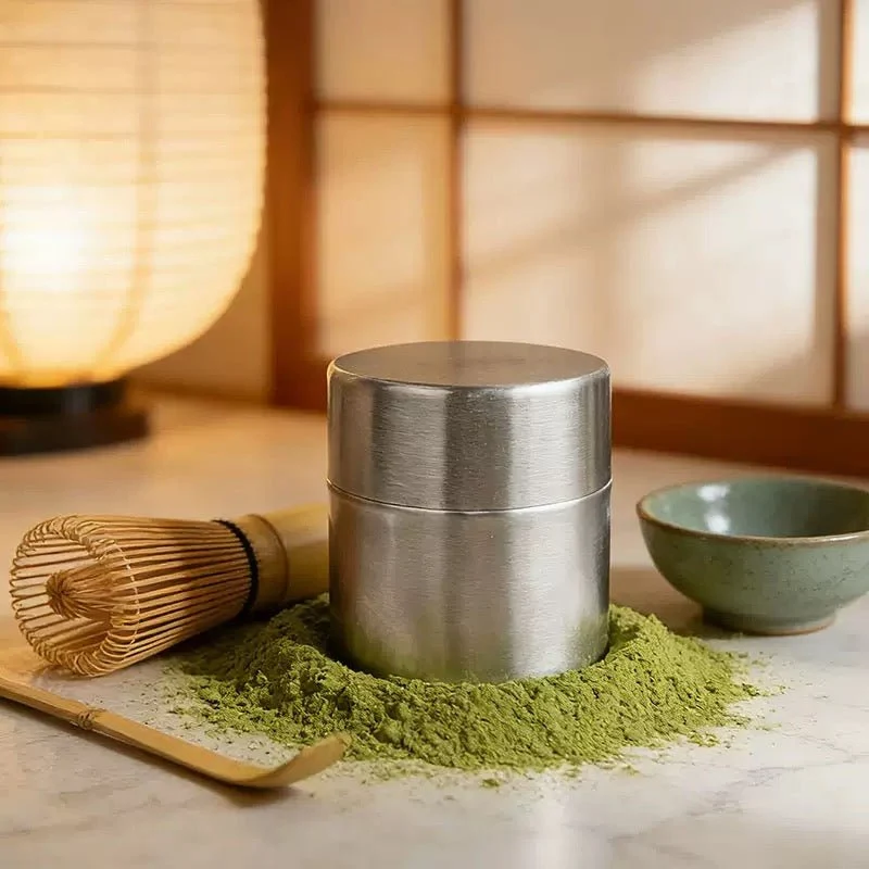 Japanisches Matcha-Sieb und Aufbewahrungsbehälter 2 in 1