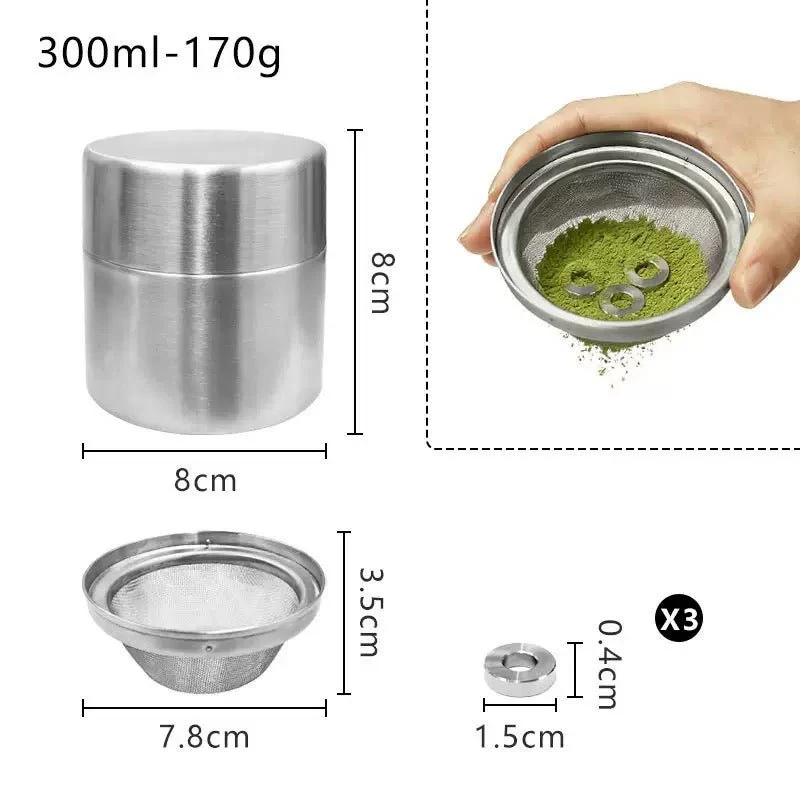 Japanisches Matcha-Sieb und Aufbewahrungsbehälter 2 in 1