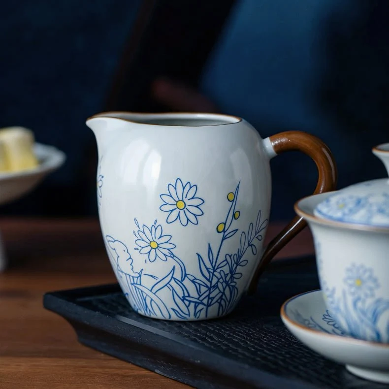 Gartenkaninchen - Handgefertigtes Ru Kiln Gaiwan Set