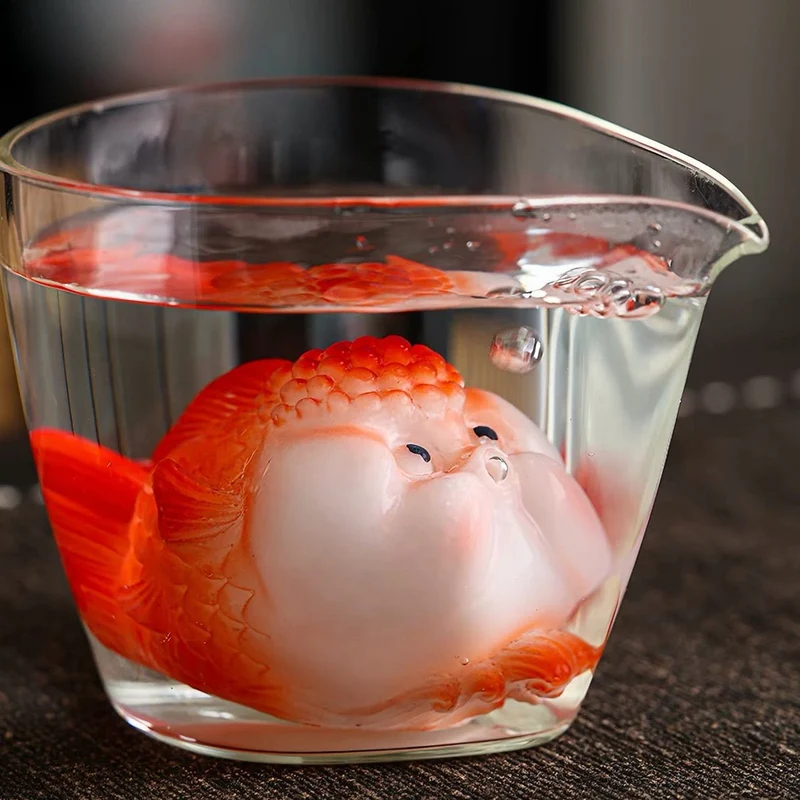Farbwechselnder Blasen-Goldfisch-Tee-Haustier