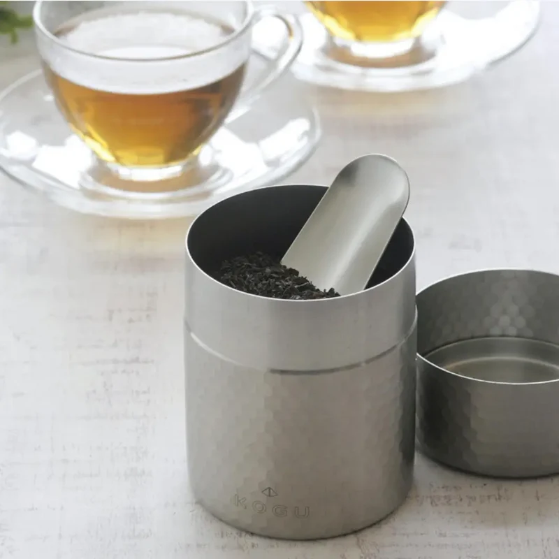 Kogu Tea Brewing Set Stainless Steel Teapot & Canister Gift Set