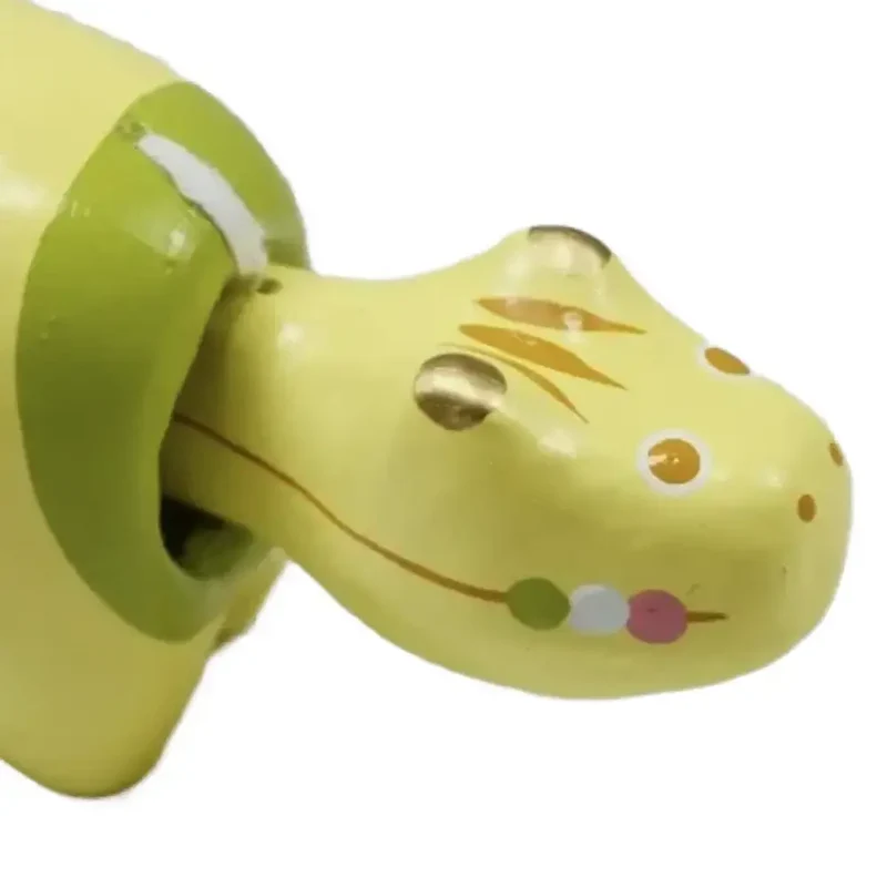 Akabeko Yellow Dango Lucky Cow Figurine Handcrafted Toy Ornament